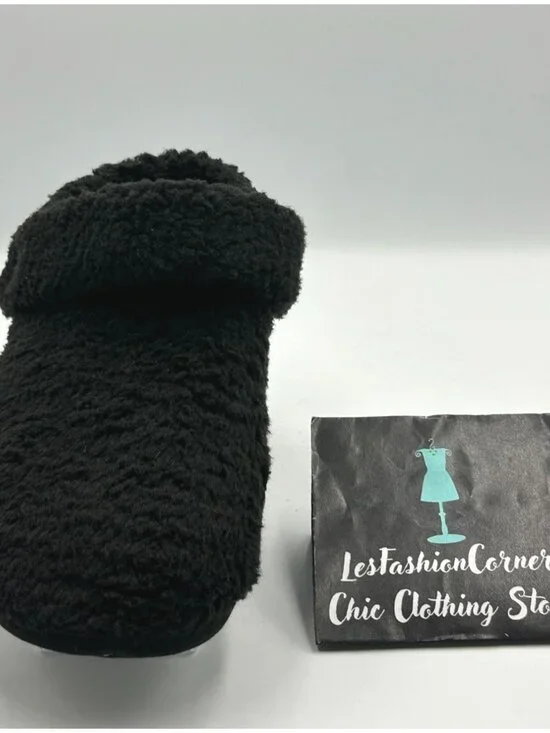 NWT Crocs Men's Classic Black Fleece Cozzzy Fuzzy Slippers Size 8 3290 - Picture 12 of 15